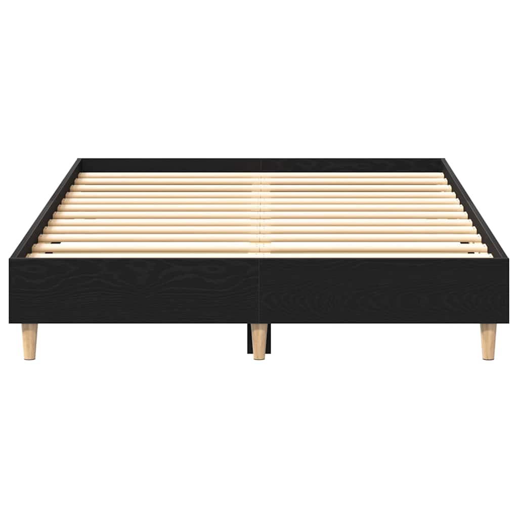 Bed Frame Black oak 120 x 190 cm Engineered wood