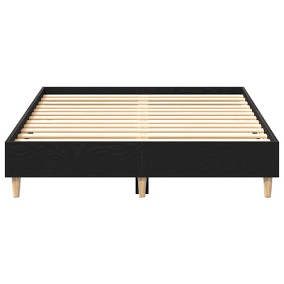 Bed Frame Black oak 120 x 190 cm Engineered wood