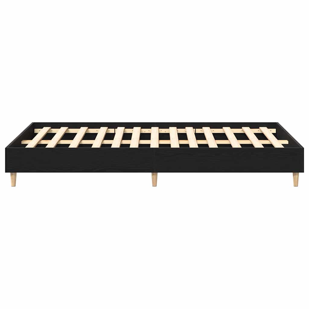 Bed Frame Black oak 120 x 190 cm Engineered wood