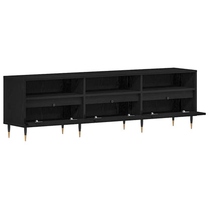 TV Cabinet Black Oak 150 x 30 x 44.5 cm Engineered Wood