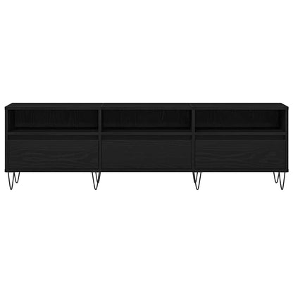 TV Cabinet Black Oak 150 x 30 x 44.5 cm Engineered Wood