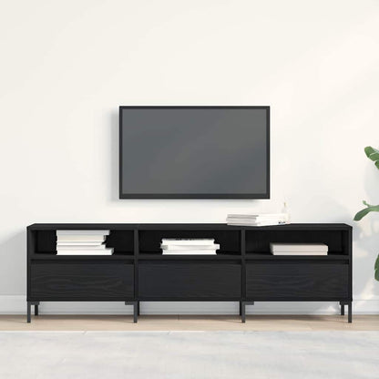 TV Cabinet Black Oak 150 x 30 x 44.5 cm Engineered Wood