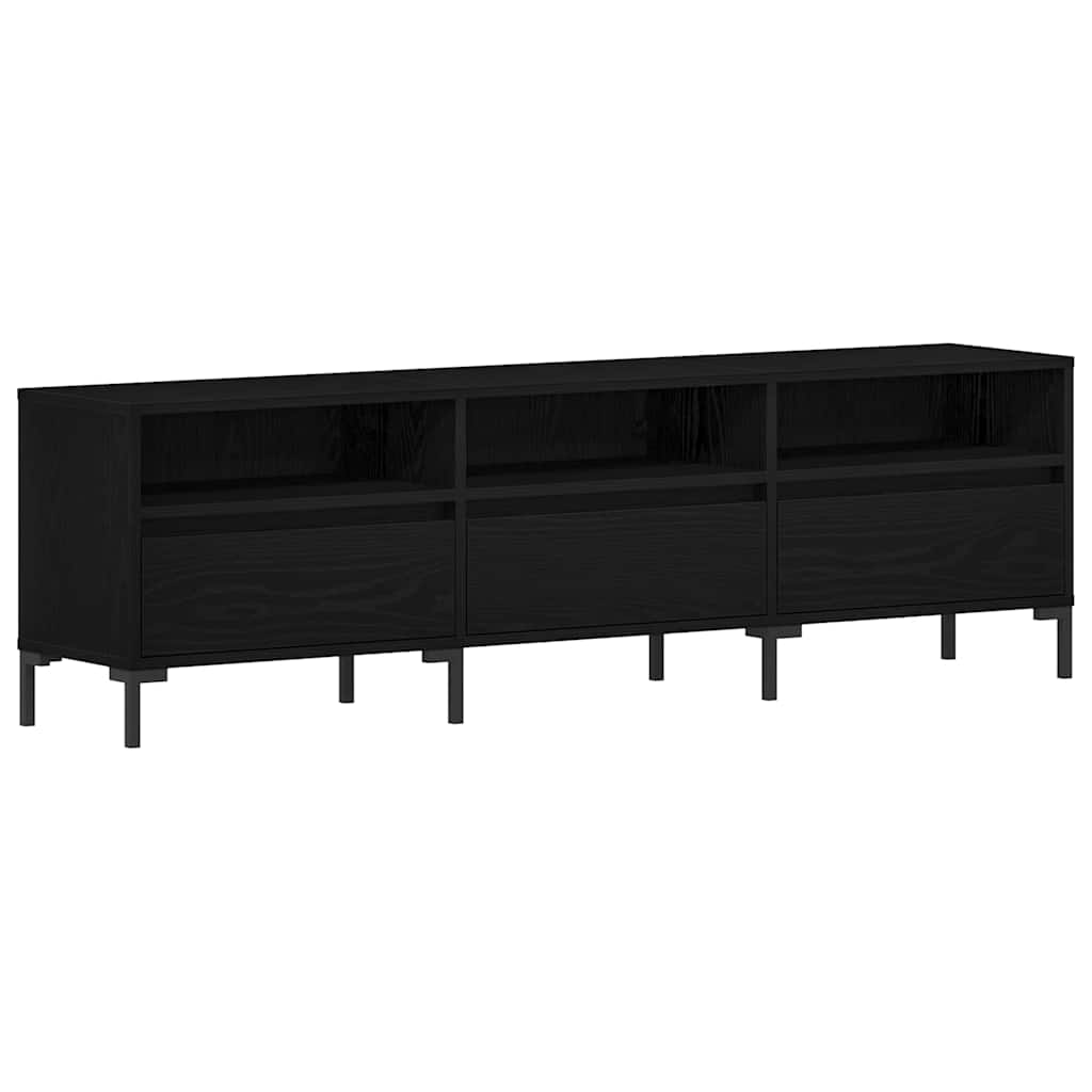 TV Cabinet Black Oak 150 x 30 x 44.5 cm Engineered Wood