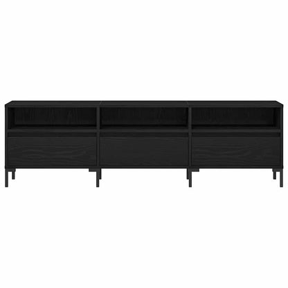 TV Cabinet Black Oak 150 x 30 x 44.5 cm Engineered Wood