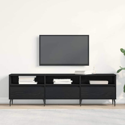 TV Cabinet Black Oak 150 x 30 x 44.5 cm Engineered Wood