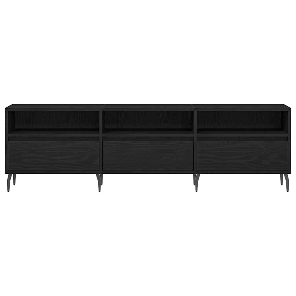 TV Cabinet Black Oak 150 x 30 x 44.5 cm Engineered Wood