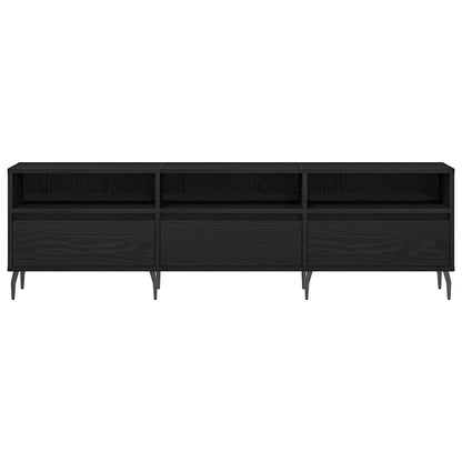 TV Cabinet Black Oak 150 x 30 x 44.5 cm Engineered Wood