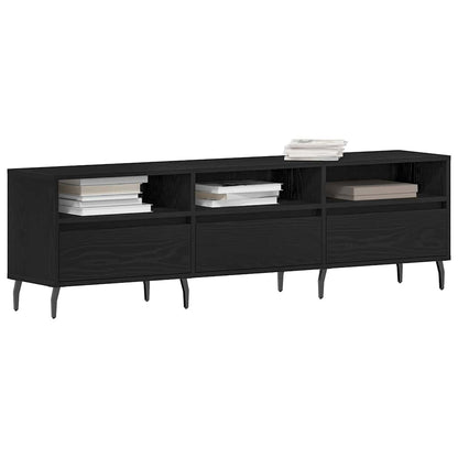 TV Cabinet Black Oak 150 x 30 x 44.5 cm Engineered Wood
