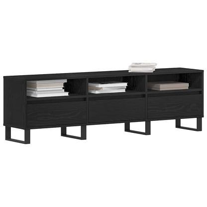 TV Cabinet Black Oak 150 x 30 x 44.5 cm Engineered Wood