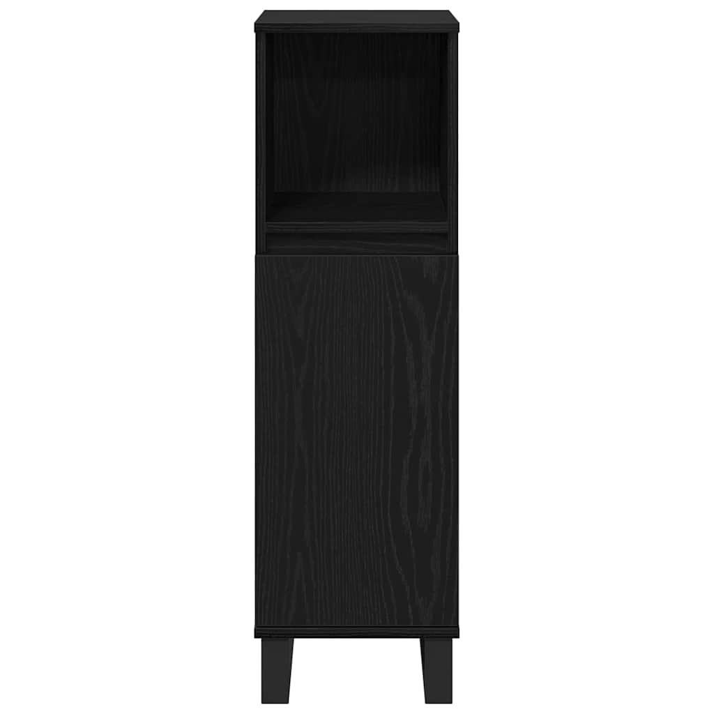 Bathroom Cabinet Black Oak 30 x 30 x 100 cm Engineered Wood