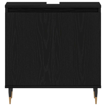 Bathroom Sink Cabinet Black Oak 58 x 33 x 60 cm Engineered Wood