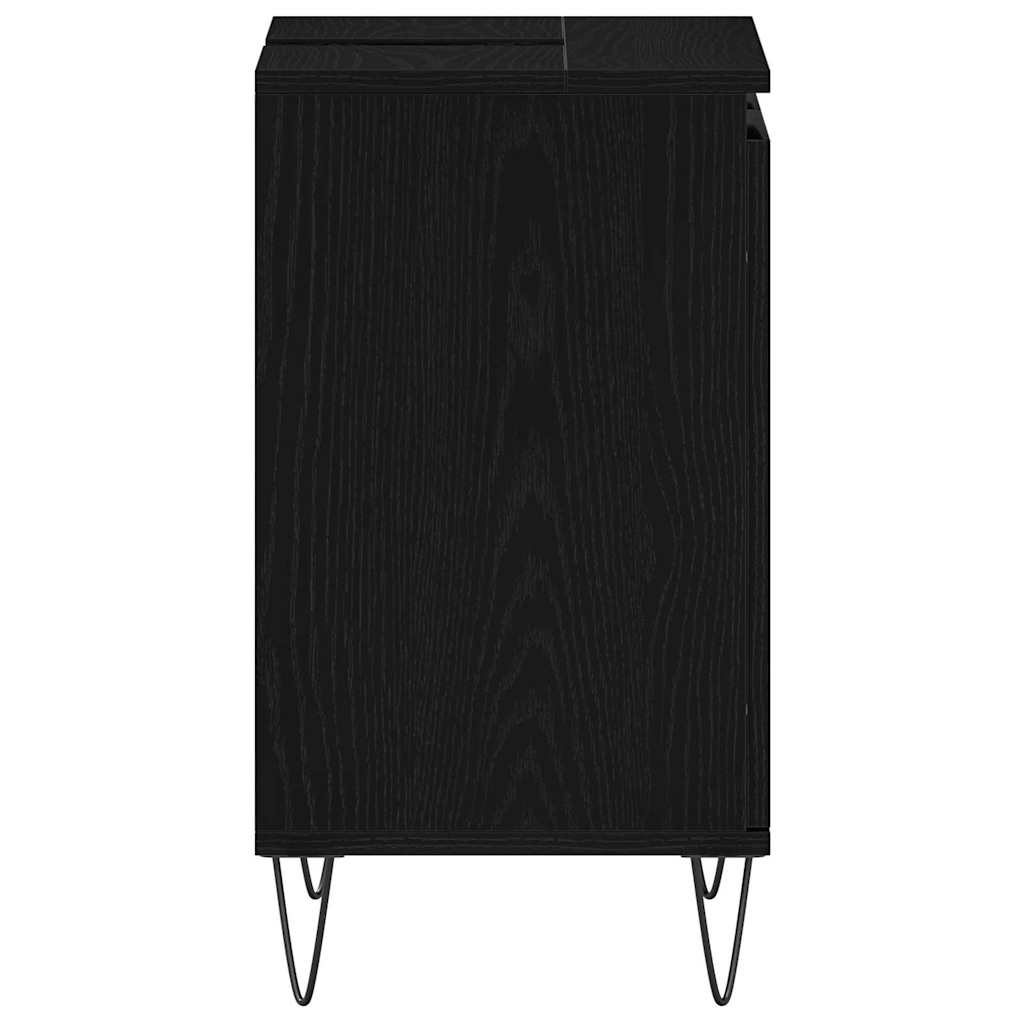 Bathroom Sink Cabinet Black Oak 58 x 33 x 60 cm Engineered Wood
