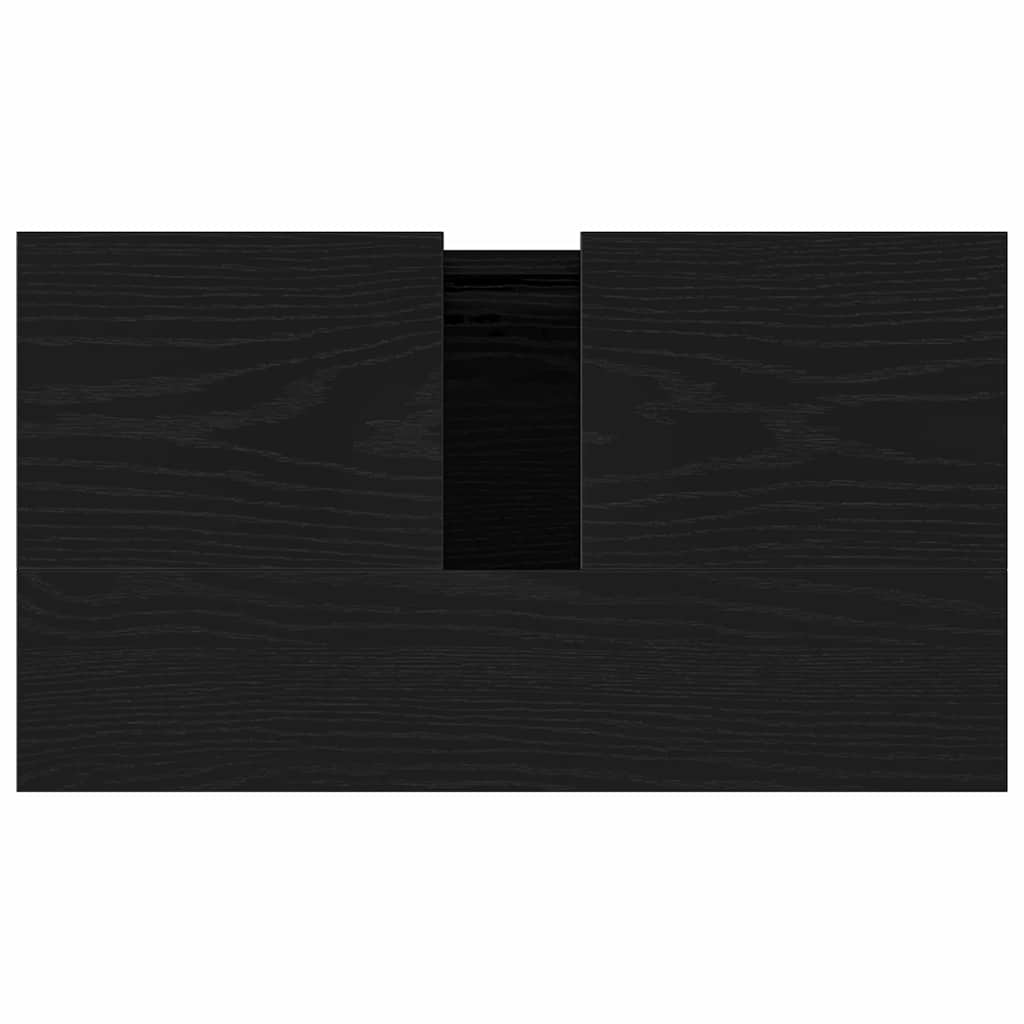 Bathroom Sink Cabinet Black Oak 58 x 33 x 60 cm Engineered Wood