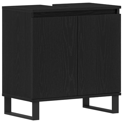 Bathroom Sink Cabinet Black Oak 58 x 33 x 60 cm Engineered Wood