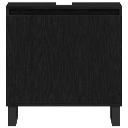 Bathroom Sink Cabinet Black Oak 58 x 33 x 60 cm Engineered Wood