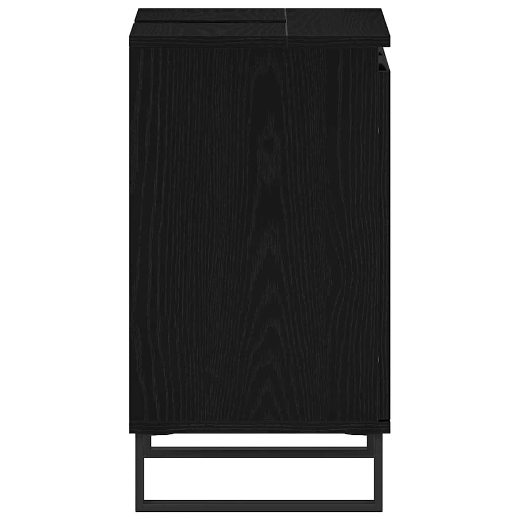 Bathroom Sink Cabinet Black Oak 58 x 33 x 60 cm Engineered Wood