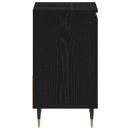 Bathroom Cabinet Black Oak 65 x 33 x 60 cm Engineered Wood