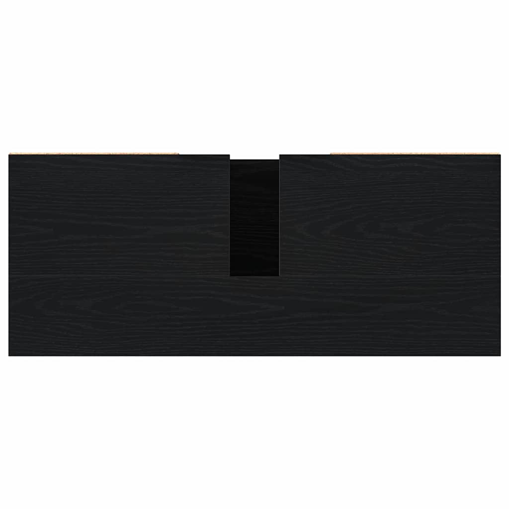Bathroom Sink Cabinet Black Oak 80 x 33 x 60 cm Engineered Wood