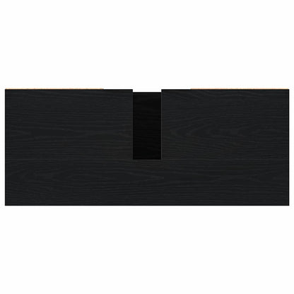 Bathroom Cabinet Black Oak 80 x 33 x 60 cm Engineered Wood