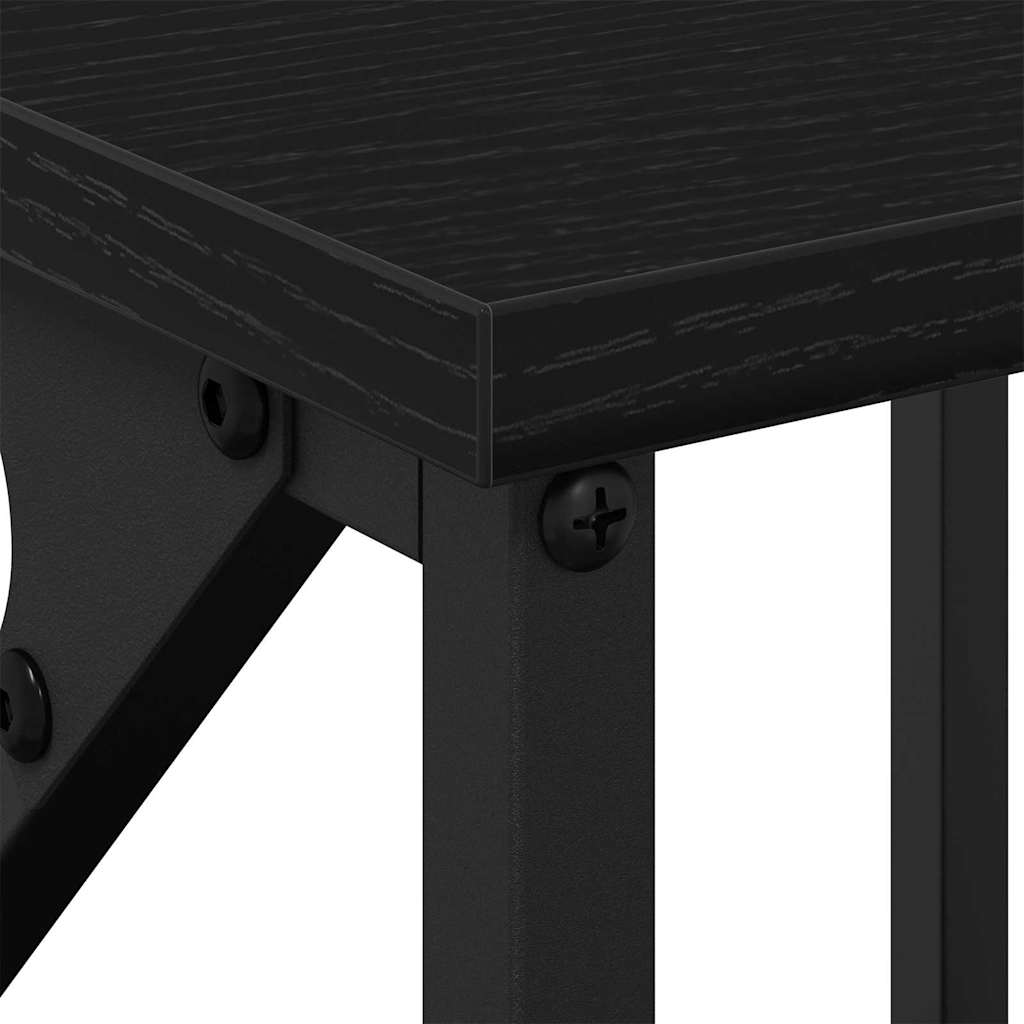 Bedside Cabinet with Drawer Black oak 34 x 35.5 x 70 cm