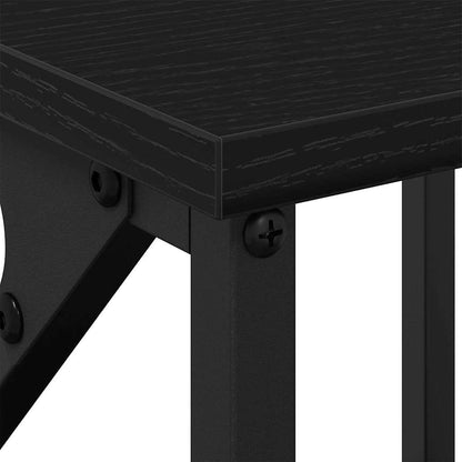 Bedside Cabinet with Drawer Black oak 34 x 35.5 x 70 cm