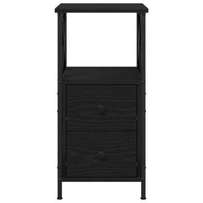 Bedside Cabinet with Drawer Black oak 34 x 35.5 x 70 cm