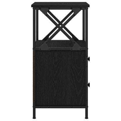 Bedside Cabinet with Drawer Black oak 34 x 35.5 x 70 cm