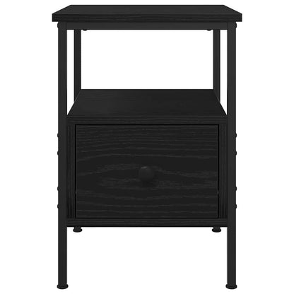 Bedside Cabinet with Drawer 2 pcs Black oak 34 x 36 x 50 cm