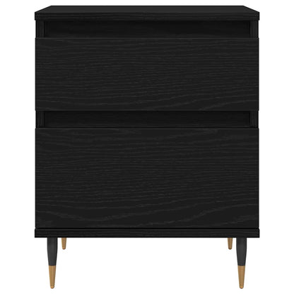 Bedside Cabinet with Drawer Black oak