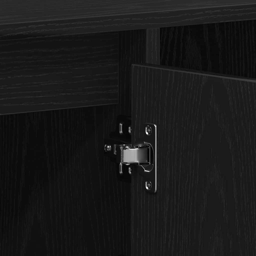 TV Cabinet Set Black Oak 100 x 35 x 55 cm Engineered Wood