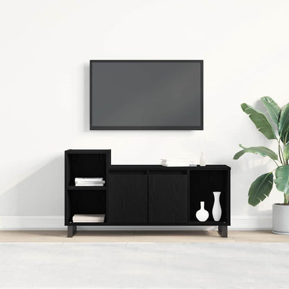 TV Cabinet Set Black Oak 100 x 35 x 55 cm Engineered Wood