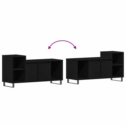 TV Cabinet Set Black Oak 100 x 35 x 55 cm Engineered Wood