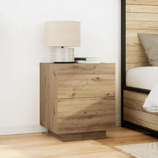 Bedside Cabinet with Drawer Artisan oak