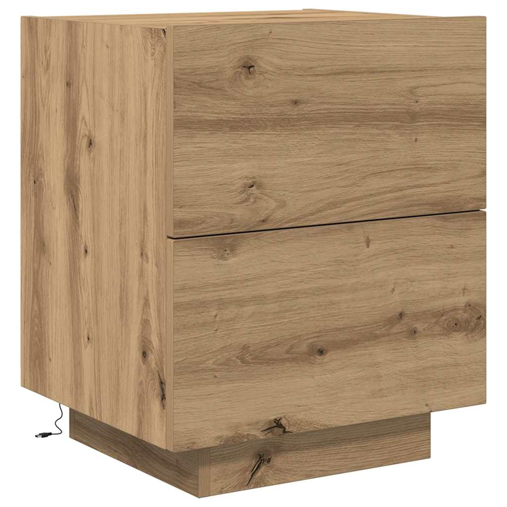 Bedside Cabinet with Drawer Artisan oak
