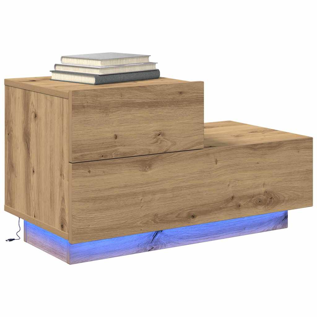 Bedside Cabinet Artisan oak 70 x 36 x 40.5 cm Engineered wood