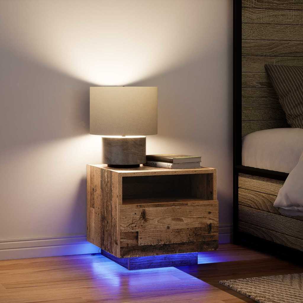 Bedside Cabinet 2 pcs Old wood 40 x 39 x 37 cm Engineered wood