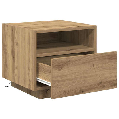 Bedside Cabinet with Drawer 2 pcs Artisan oak 40 x 39 x 37 cm