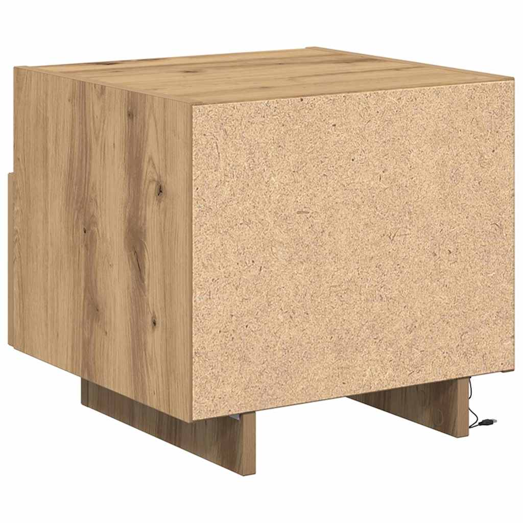 Bedside Cabinet with Drawer 2 pcs Artisan oak 40 x 39 x 37 cm