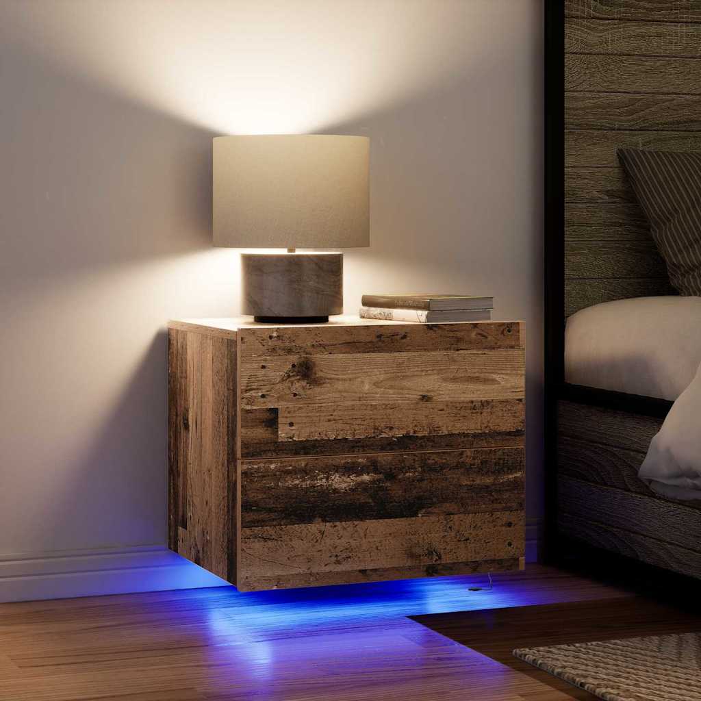 Wall-mounted Bedside Cabinet Old wood 50 x 39 x 41 cm