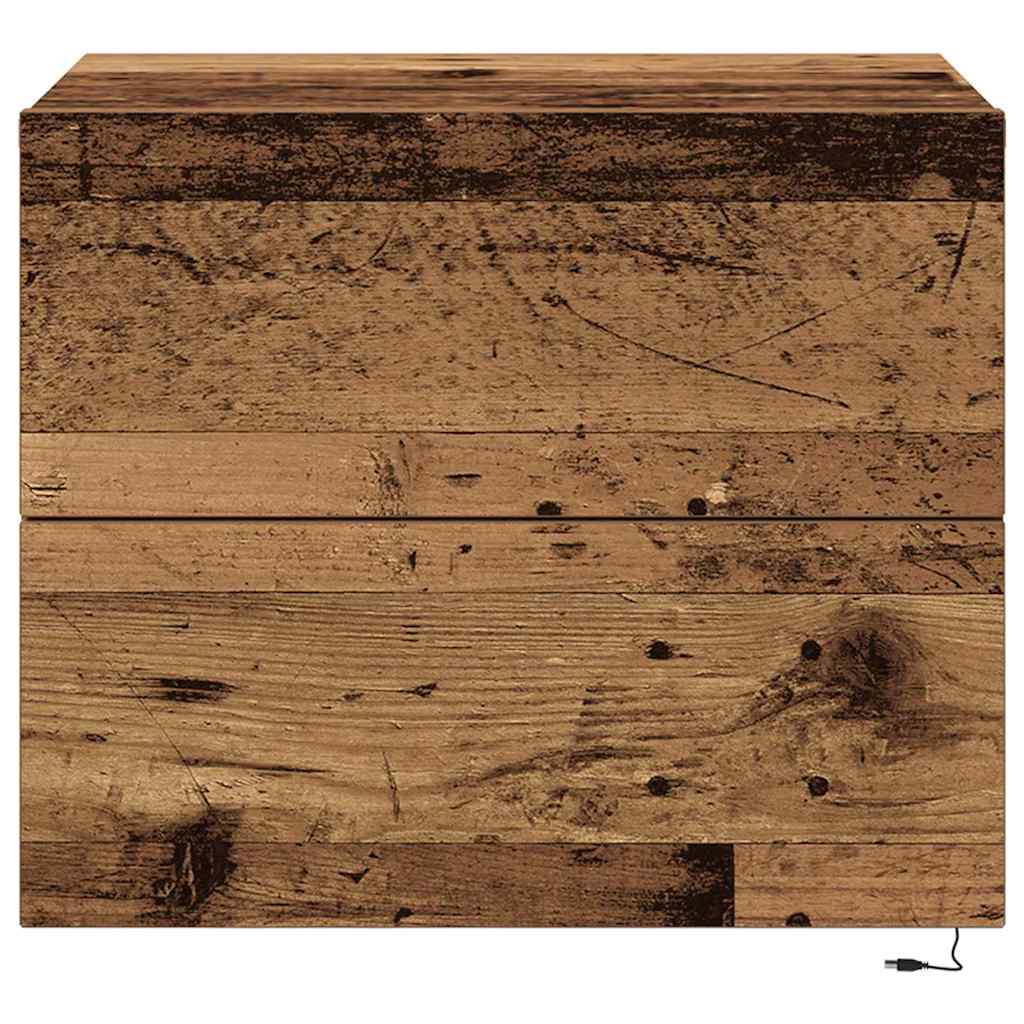 Wall-mounted Bedside Cabinet Old wood 50 x 39 x 41 cm