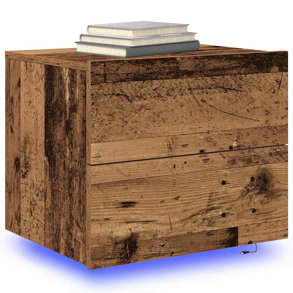 Wall-mounted Bedside Cabinet Old wood 50 x 39 x 41 cm