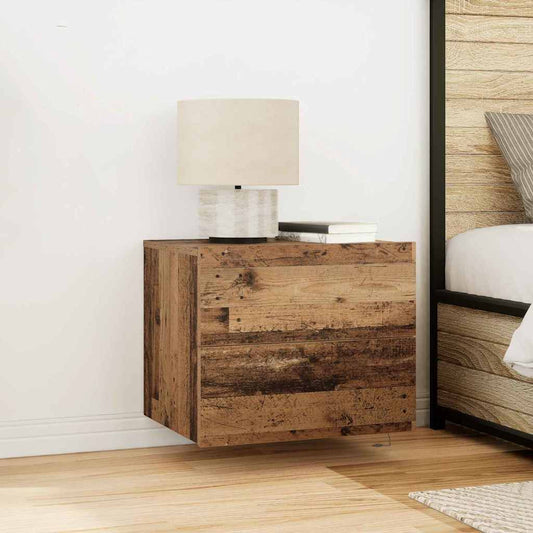 Wall-mounted Bedside Cabinet 2 pcs Old wood 50 x 39 x 41 cm