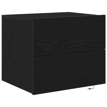 Wall-mounted Bedside Cabinet Black oak 50 x 39 x 41 cm
