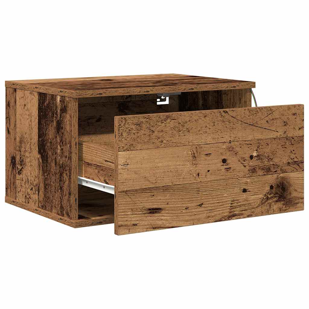 Wall-mounted Bedside Cabinet 2 pcs Old wood 50 x 36 x 30 cm