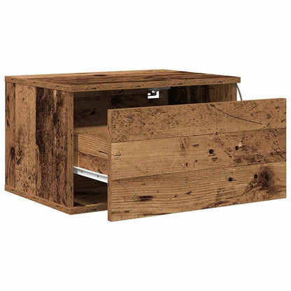 Wall-mounted Bedside Cabinet 2 pcs Old wood 50 x 36 x 30 cm