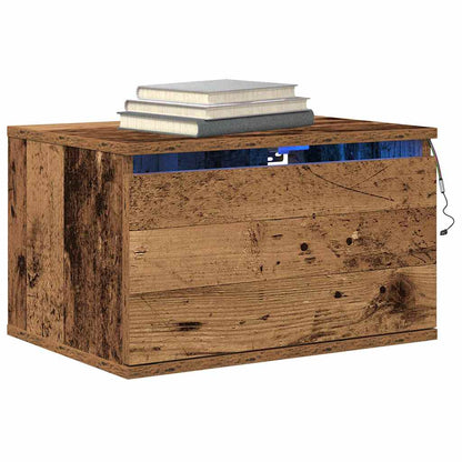 Wall-mounted Bedside Cabinet 2 pcs Old wood 50 x 36 x 30 cm