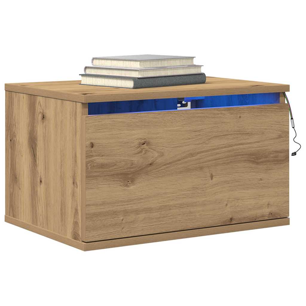 Wall-mounted Bedside Cabinet Artisan oak 50 x 36 x 30 cm