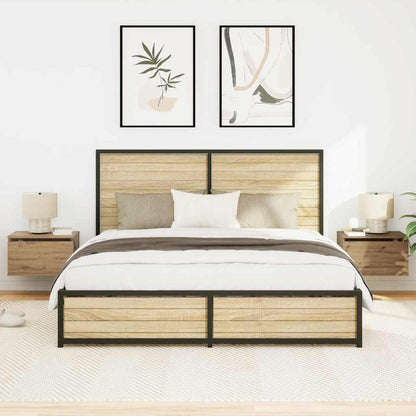Wall-mounted Bedside Cabinet 2 pcs Artisan oak 50 x 36 x 30 cm
