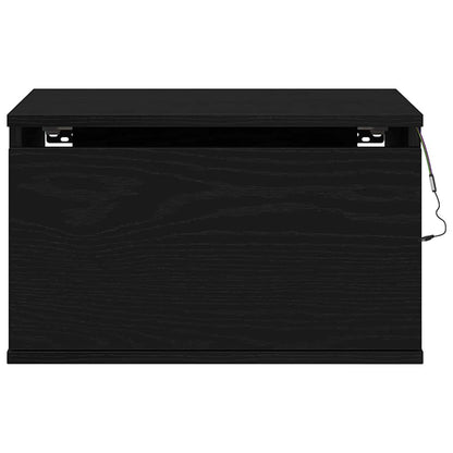 Wall-mounted Bedside Cabinet with Black oak 50 x 36 x 30 cm