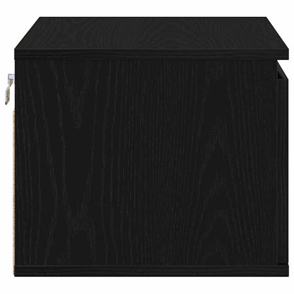 Wall-mounted Bedside Cabinet with Black oak 50 x 36 x 30 cm